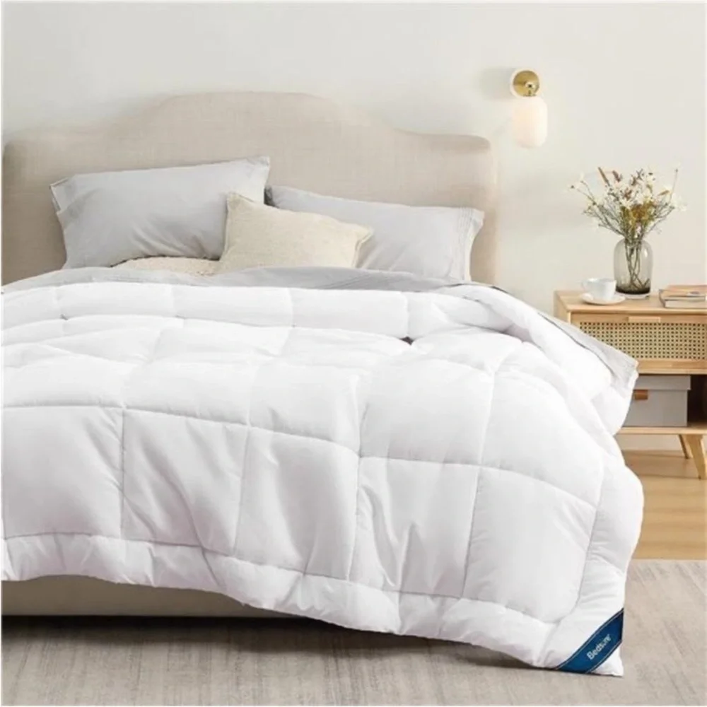 Queen Comforter Duvet Insert - Quilted White Comforters Queen Size, All Season